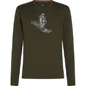 Icebreaker - Underställ - M Merino 200 Oasis LS Crewe Skiing Yeti Dk Loden för UnisexUll - Storlek S - Khaki