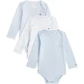 Tommy Hilfiger 3 Pack Long Sleeve Bodysuits Gift Box
