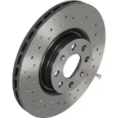 Brembo Bromsskiva 0949393X fram, perforerad, ventilerad, perforerad, 1 Stycke