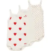 Petit Bateau Sparkdräkt/body eldröd / vit