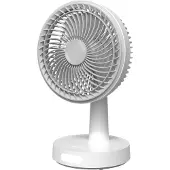 Platinet - Rechargeable Desk Fan 2x1500 mAh 9W w/LED Light, White