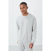 Tommy Life Herrens T-shirt i bomull-polyester med fleece och byxor set