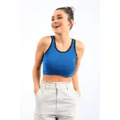 Tommy Life Ribbad ärmlös crop top