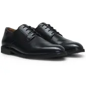 HUGO Derby shoes in smooth leather with embossed logo