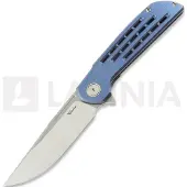 Reate Remedy fällkniv, Blue Satin Titanium, Satin