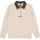 Billabong - Sweatshirts - Winton Half Zip Sweatshirt Oatmeal för Unisex - Storlek L - Beige