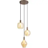 QAZQA Design hänglampa mörk brons 3-ljus - Ard