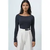 Trend Alaçatı Stili T-shirt svart