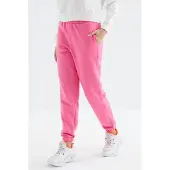 Tommy Life Kvinnors Högmidjade Fleece Jogger Sweatpants