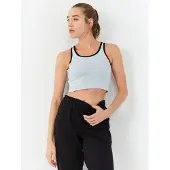 Tommy Life Ribbad ärmlös crop top