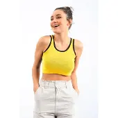 Tommy Life Ribbad ärmlös crop top