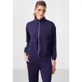 Tommy Life Överdimensionerad Cropped Zip-Neck Stickad Topp