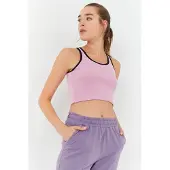 Tommy Life Ribbad ärmlös crop top