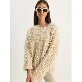 Bianco Texturerad Knapp-up Kardigan