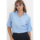 Big Dart Oversized Crop Skjorta