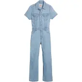 Levi's Dam Denim Dammklänning med Kort Ärmar (Blå)