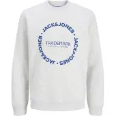 Jack & Jones Sweatshirt 'JJBENSON' blå / vitmelerad