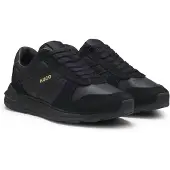 HUGO Suede trainers with gold-tone foiled logo