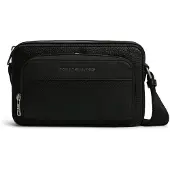 Tommy Hilfiger Metal Logo Textured Crossbody Reporter Bag