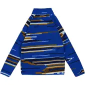 Craghoppers Fleece-tröja med halv dragkedja och ränder för barn (Titanblått)