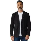 Infinity Leather Herrjacka med italiensk svart mocka i läderkavaj – Trabzon