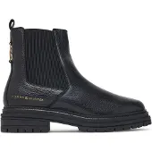 Tommy Hilfiger Pebble Grain Leather Chelsea Boots