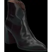 Wonders för kvinnor. M-5444 Boots av svart sammetsläder (38), Hud, 3 till 5 cm, Zip, Casual