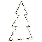 vidaXL Julbelysning julgran silhuett 115 LEDs varmvit