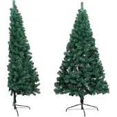 Halv Plastgran Med Fot Grön 210 Cm Pvc