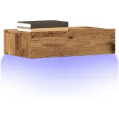 vidaXL Tv-bänk med LED-belysning åldrat trä 60x35x15,5 cm