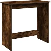 vidaXL Skrivbord rökfärgad ek 80x40x75 cm konstruerat trä