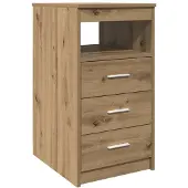 vidaXL Byrå, hantverksmässig ek, 40x50x76 cm, träbaserat material