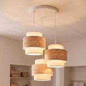 Duolla Hänglampa Space , Creme / bärnsten, Sovrum, Textil / tyger / siden, Ungt boande, Pendellampa