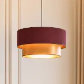 Duolla Hänglampa Dorina , Röd, Sovrum, Textil / tyger / siden, Ungt boande, Pendellampa