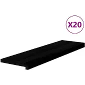 vidaXL Trappsteg, 20 St. Brun 90X25X2Cm Lätt Ek