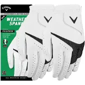 Callaway Golf Weather Spann Handske (Högerhand, Standard, Medium/Large, Vit)