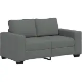 vidaXL 2-sitssoffa mörkgrå 160x77x82 cm tyg