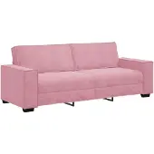 vidaXL 3-sitssoffa rosa 220x78x84 cm sammet