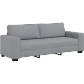 vidaXL 3-sitssoffa ljusgrå 220x77x82 cm tyg