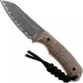 Kizer Cutlery Field Mouse 1135A2, Acid Washed 3-Layer Composite Steel, GID Canvas Micarta fixed knife, Jakeb Ginsberg design