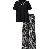 Ulla Popken Pyjamas svart / vit