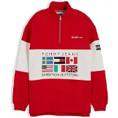 Tommy Hilfiger Tommy Jeans Logo Terry Quarter Zip Sweatshirt