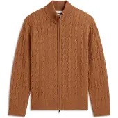 Tommy Hilfiger Lambswool Zip Thru Cable Knit Jumper