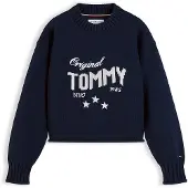Tommy Hilfiger Star Embroidery Relaxed Balloon Sleeve Jumper