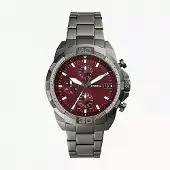 Fossil Bronson Rökburgundyurtavla Kronograf Kvarts Herrklocka FS6017 röd