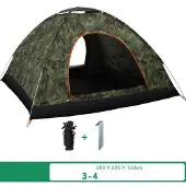WTEMPO Utomhustält 3-4 personer Automatisk utomhuscamping Tjockt Regntätt Speed ​​Öppet tält kamouflage