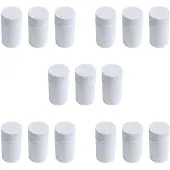 ISTOVO Plastic Empty Medicine Bottles Pill Tablet Container Holder 15Pcs White