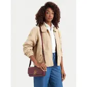 Tommy Hilfiger Logo Flap Leather Crossbody Bag