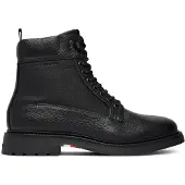 Tommy Hilfiger Leather Waterproof Cleat Lace Up Boots