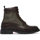 Tommy Hilfiger Leather Waterproof Cleat Lace Up Boots